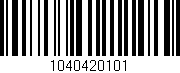 Código de barras (EAN, GTIN, SKU, ISBN): '1040420101'