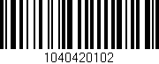 Código de barras (EAN, GTIN, SKU, ISBN): '1040420102'