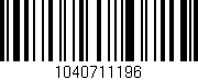 Código de barras (EAN, GTIN, SKU, ISBN): '1040711196'