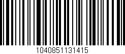 Código de barras (EAN, GTIN, SKU, ISBN): '1040851131415'