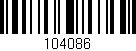 Código de barras (EAN, GTIN, SKU, ISBN): '104086'