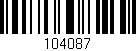 Código de barras (EAN, GTIN, SKU, ISBN): '104087'