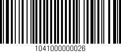 Código de barras (EAN, GTIN, SKU, ISBN): '1041000000026'