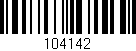 Código de barras (EAN, GTIN, SKU, ISBN): '104142'