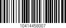 Código de barras (EAN, GTIN, SKU, ISBN): '10414458007'