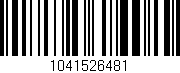 Código de barras (EAN, GTIN, SKU, ISBN): '1041526481'