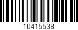 Código de barras (EAN, GTIN, SKU, ISBN): '10415538'