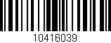 Código de barras (EAN, GTIN, SKU, ISBN): '10416039'