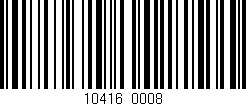 Código de barras (EAN, GTIN, SKU, ISBN): '10416/0008'