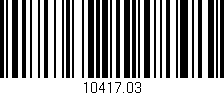 Código de barras (EAN, GTIN, SKU, ISBN): '10417.03'