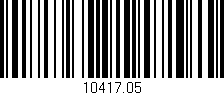 Código de barras (EAN, GTIN, SKU, ISBN): '10417.05'
