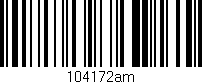 Código de barras (EAN, GTIN, SKU, ISBN): '104172am'