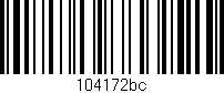 Código de barras (EAN, GTIN, SKU, ISBN): '104172bc'