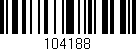 Código de barras (EAN, GTIN, SKU, ISBN): '104188'