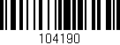 Código de barras (EAN, GTIN, SKU, ISBN): '104190'