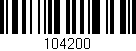 Código de barras (EAN, GTIN, SKU, ISBN): '104200'