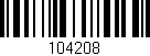Código de barras (EAN, GTIN, SKU, ISBN): '104208'