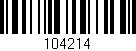 Código de barras (EAN, GTIN, SKU, ISBN): '104214'