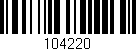 Código de barras (EAN, GTIN, SKU, ISBN): '104220'