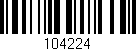 Código de barras (EAN, GTIN, SKU, ISBN): '104224'