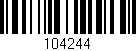 Código de barras (EAN, GTIN, SKU, ISBN): '104244'