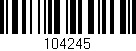 Código de barras (EAN, GTIN, SKU, ISBN): '104245'
