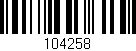 Código de barras (EAN, GTIN, SKU, ISBN): '104258'