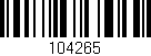 Código de barras (EAN, GTIN, SKU, ISBN): '104265'