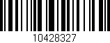 Código de barras (EAN, GTIN, SKU, ISBN): '10428327'