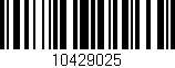 Código de barras (EAN, GTIN, SKU, ISBN): '10429025'