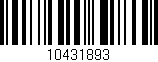 Código de barras (EAN, GTIN, SKU, ISBN): '10431893'