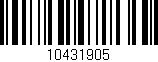 Código de barras (EAN, GTIN, SKU, ISBN): '10431905'