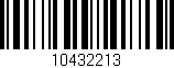 Código de barras (EAN, GTIN, SKU, ISBN): '10432213'