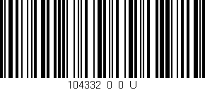Código de barras (EAN, GTIN, SKU, ISBN): '104332_0_0_U'