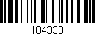 Código de barras (EAN, GTIN, SKU, ISBN): '104338'