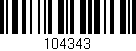 Código de barras (EAN, GTIN, SKU, ISBN): '104343'
