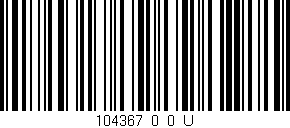 Código de barras (EAN, GTIN, SKU, ISBN): '104367_0_0_U'