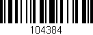 Código de barras (EAN, GTIN, SKU, ISBN): '104384'