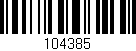 Código de barras (EAN, GTIN, SKU, ISBN): '104385'