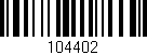 Código de barras (EAN, GTIN, SKU, ISBN): '104402'