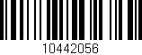 Código de barras (EAN, GTIN, SKU, ISBN): '10442056'