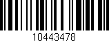 Código de barras (EAN, GTIN, SKU, ISBN): '10443478'