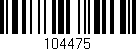 Código de barras (EAN, GTIN, SKU, ISBN): '104475'