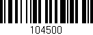 Código de barras (EAN, GTIN, SKU, ISBN): '104500'