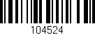 Código de barras (EAN, GTIN, SKU, ISBN): '104524'