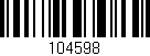 Código de barras (EAN, GTIN, SKU, ISBN): '104598'