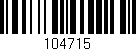 Código de barras (EAN, GTIN, SKU, ISBN): '104715'