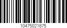Código de barras (EAN, GTIN, SKU, ISBN): '10475021875'