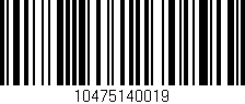 Código de barras (EAN, GTIN, SKU, ISBN): '10475140019'