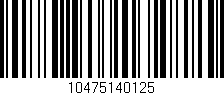 Código de barras (EAN, GTIN, SKU, ISBN): '10475140125'